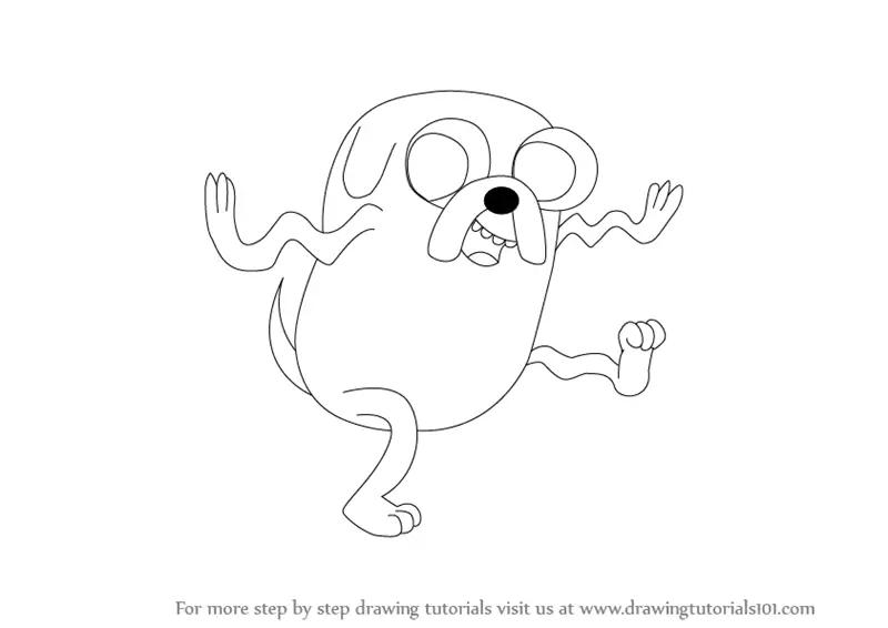 How to Draw Jake from Adventure Time (Adventure Time) Step by Step