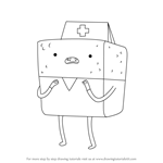 How to Draw Nurse Pound Cake from Adventure Time
