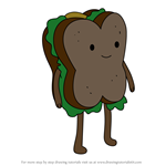 How to Draw Sandwich Person from Adventure Time