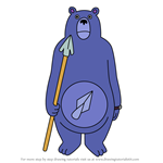 How to Draw Spear Bear from Adventure Time