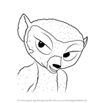 How to Draw Crimson from All Hail King Julien
