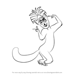 How to Draw King Julien from All Hail King Julien