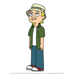 How to Draw Jeff Fischer from American Dad