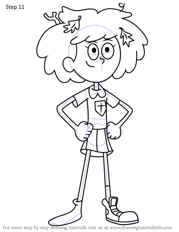 Learn How to Draw Anne Boonchuy from Amphibia (Amphibia) Step by Step
