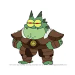 How to Draw Barrel the Brave from Amphibia