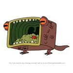 How to Draw Garbage Lizard from Amphibia
