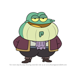 How to Draw Mayor Toadstool from Amphibia