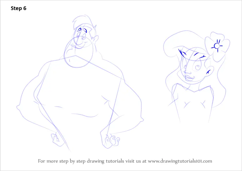 Step by Step How to Draw Adam and Eve from Animaniacs