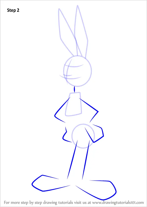 Step by Step How to Draw Bugs Bunny from Animaniacs