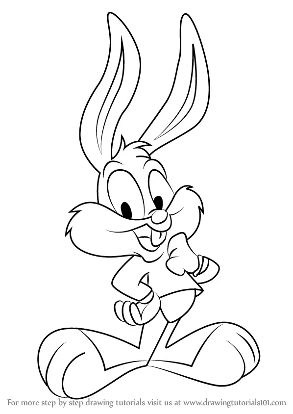 Learn How to Draw Buster Bunny from Animaniacs (Animaniacs) Step by