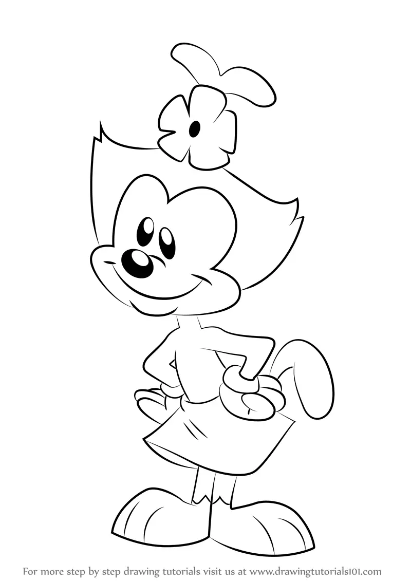 Learn How to Draw Dot from Animaniacs (Animaniacs) Step by Step