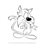 How to Draw Furrball from Animaniacs