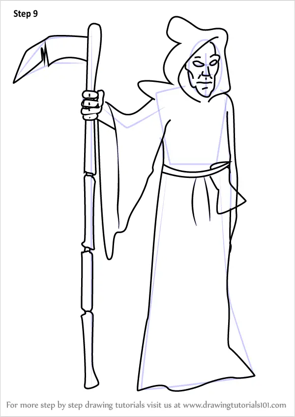 Learn How to Draw The Grim Reaper from Animaniacs (Animaniacs) Step by
