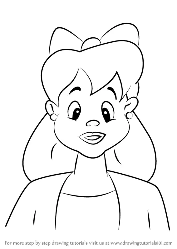 Step by Step How to Draw Mary Hartless from Animaniacs ...