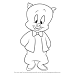 How to Draw Porky Pig from Animaniacs