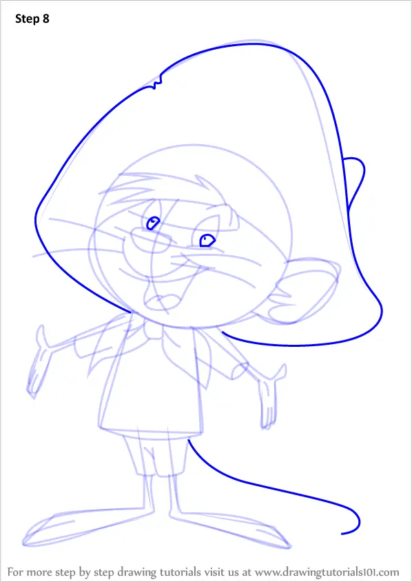 Step by Step How to Draw Speedy Gonzales from Animaniacs