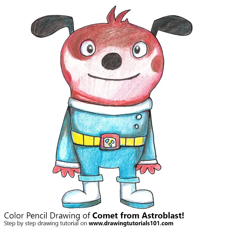 Comet from Astroblast! Color Pencil Drawing