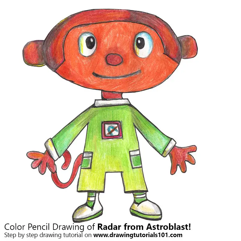 Radar from Astroblast! Color Pencil Drawing