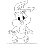 How to Draw Baby Bugs from Baby Looney Tunes