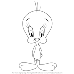 How to Draw Baby Tweety from Baby Looney Tunes