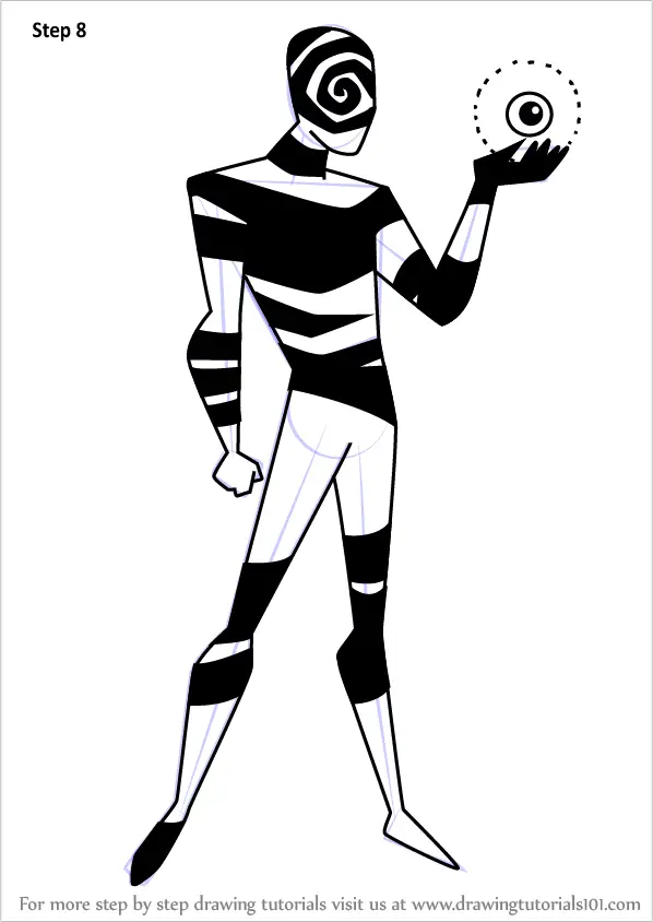 Step by Step How to Draw Spellbinder from Batman Beyond :  