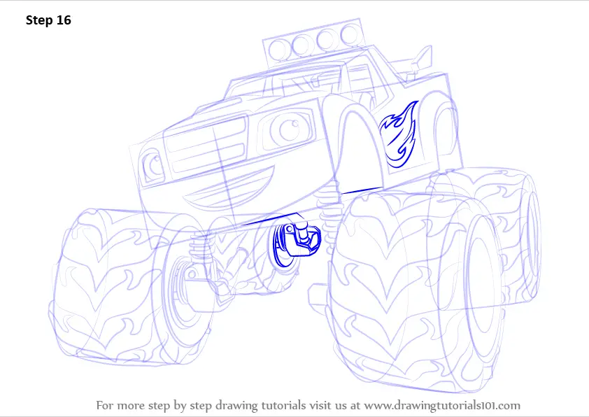 Learn How to Draw Blaze from Blaze and the Monster Machines (Blaze and