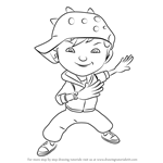 How to Draw BoBoiBoy Wind from BoBoiBoy