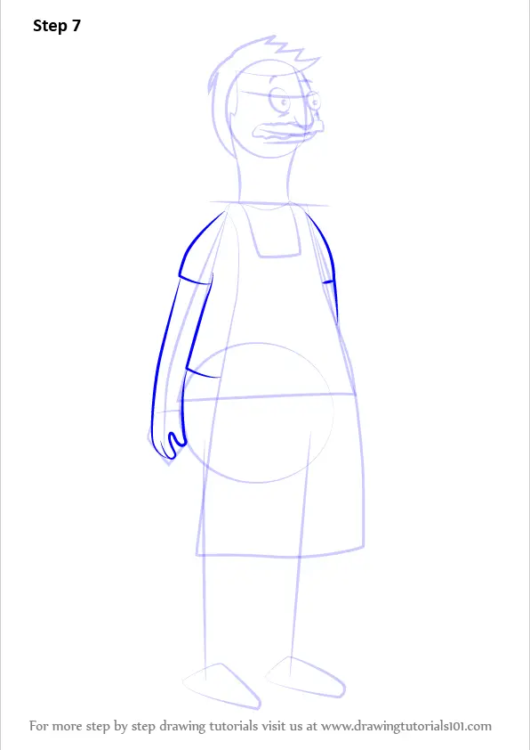 Learn How to Draw Bob Belcher from Bob's Burgers (Bob's Burgers) Step
