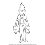 How to Draw Chris Kirkman from Bravest Warriors