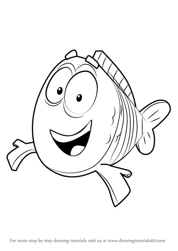 Learn How to Draw Mr. Grouper from Bubble Guppies (Bubble Guppies) Step