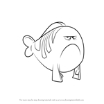 How to Draw Mr. Grumpfish from Bubble Guppies