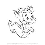 How to Draw The Dragon Puppy from Bubble Guppies