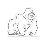 How to Draw The Sad Gorilla from Bubble Guppies