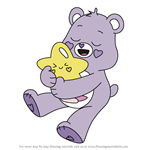 How to Draw Sweet Dreams Bear from Care Bears