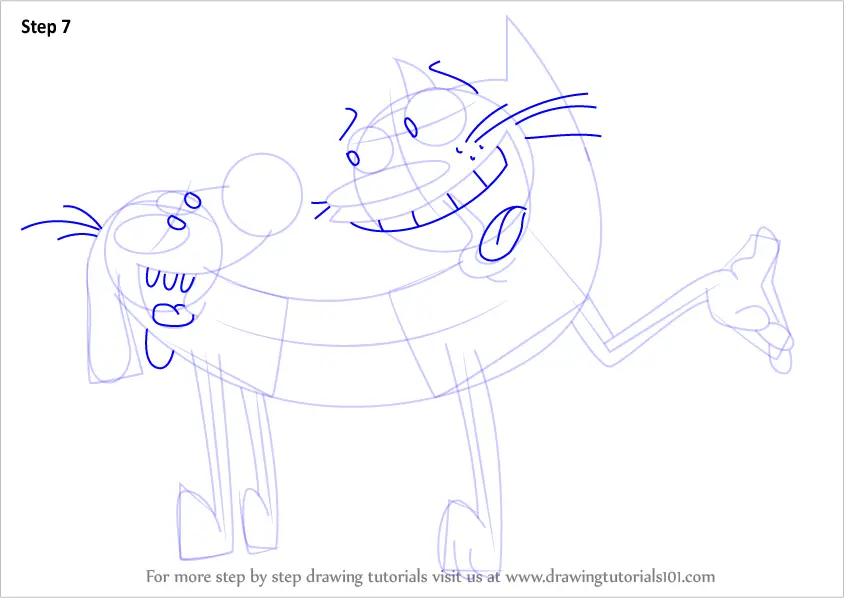 Learn How to Draw CatDog (CatDog) Step by Step Drawing Tutorials