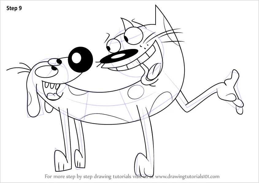 Learn How to Draw CatDog (CatDog) Step by Step Drawing Tutorials