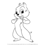 How to Draw Chip from Chip and Dale