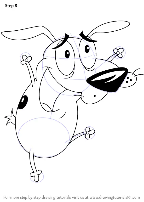 Learn How to Draw Courage from Courage the Cowardly Dog (Courage the