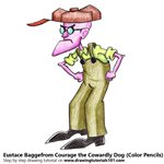 How to Draw Eustace Bagge from Courage the Cowardly Dog
