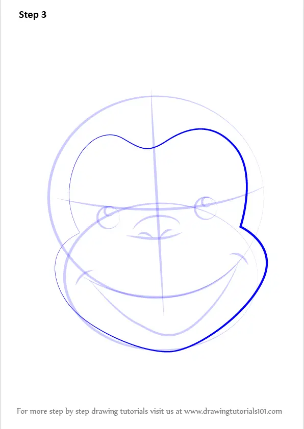 learn-how-to-draw-curious-george-face-curious-george-step-by-step