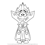 How to Draw Count Duckula from Danger Mouse