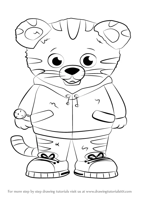 Download Learn How to Draw Daniel Tiger from Daniel Tiger's Neighborhood (Daniel Tiger's Neighborhood ...