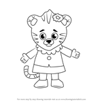 How to Draw Margaret Tiger from Daniel Tiger's Neighborhood