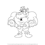 How to Draw King Throktar from Dave the Barbarian