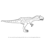 How to Draw Alvin Allosaurus from Dinosaur Train