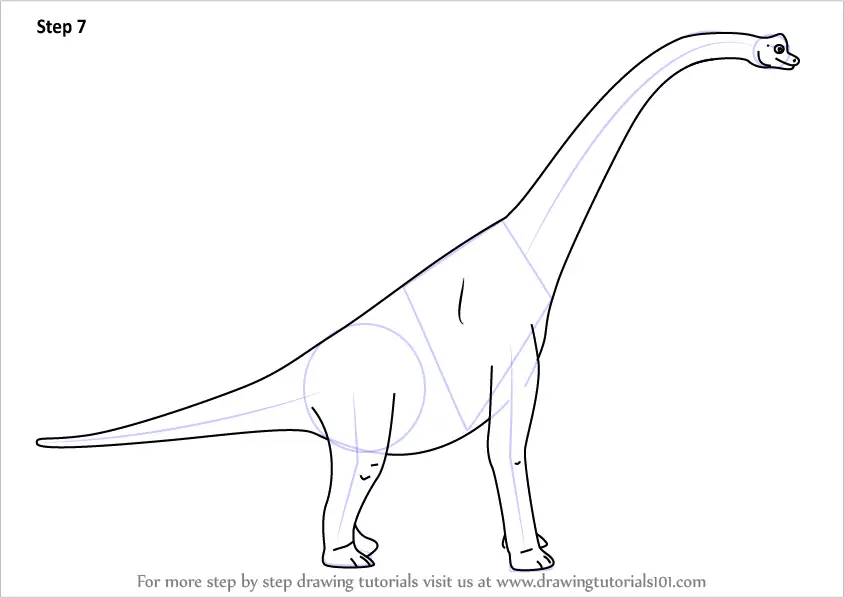 Как нарисовать брахиозавра из мира юрского периода