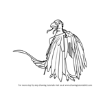 How to Draw Chung Confuciusornis from Dinosaur Train