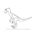 How to Draw Derek Deinonychus from Dinosaur Train