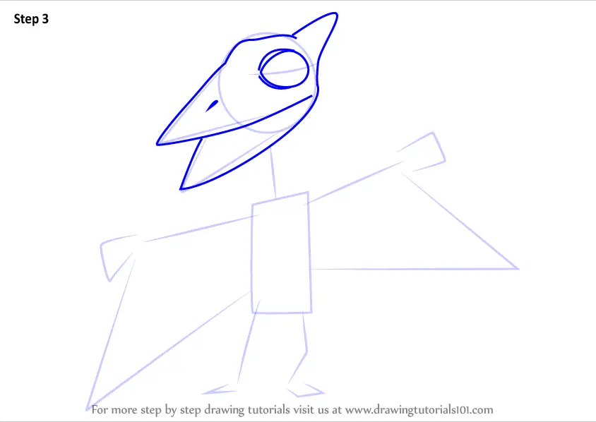 Step by Step How to Draw Don Pteranodon from Dinosaur Train ...