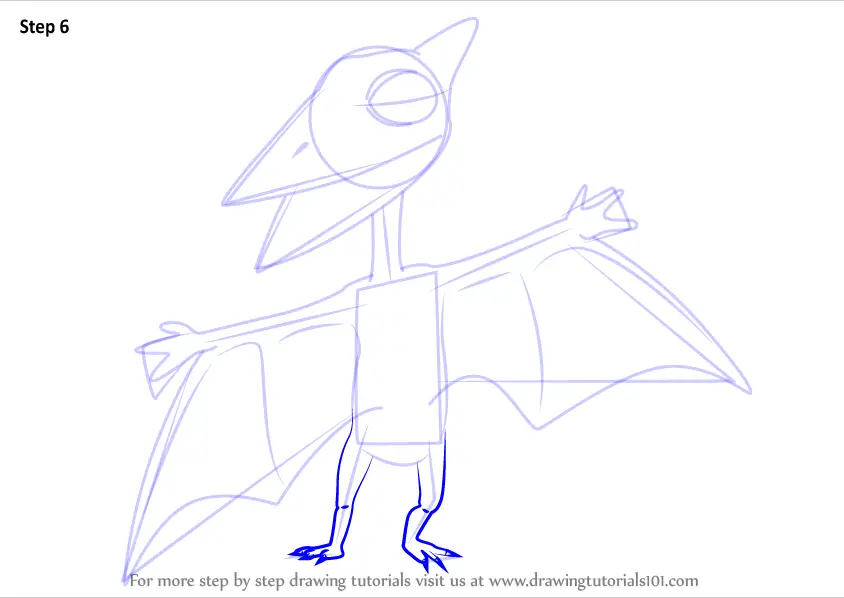 Step by Step How to Draw Don Pteranodon from Dinosaur Train ...